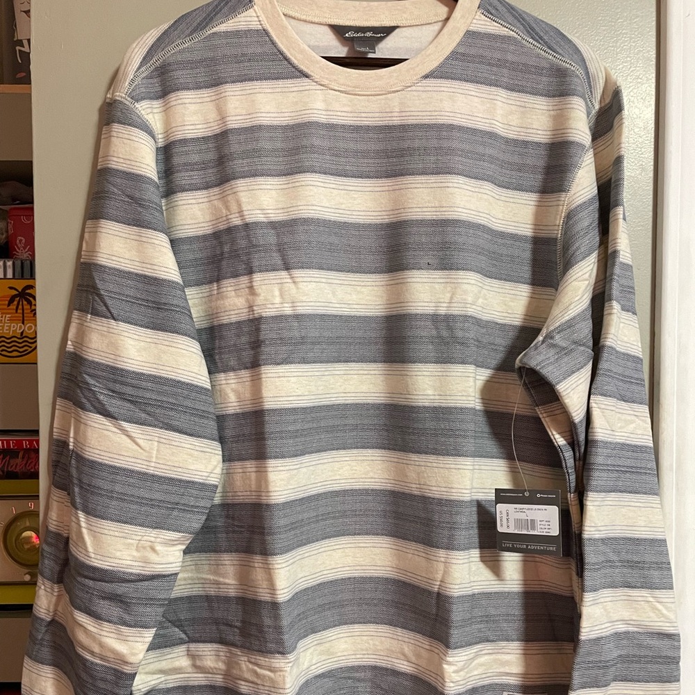 (New With Tags) Eddie Bauer Mens L Camp Fleece Crewneck Sweater